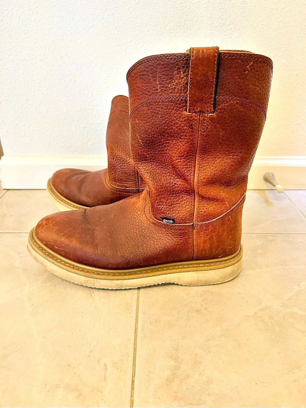 Justin Boots Axe 10" Wedge Work Boot Brown US 11M
